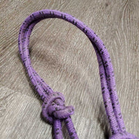 Stiff Thick Nylon Rope Halter, attached nylon lead rope *gc/fair, rubs, snags, stains, slices, frays
