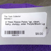 2 Thick Fleece Polos *gc, clean, hairy, clumpy, older
