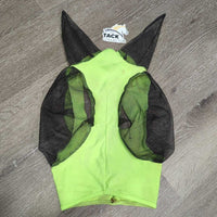Lycra Soft Mesh Bug Eye Fly Mask, ears *gc, stained, pilly, hair, dirt
