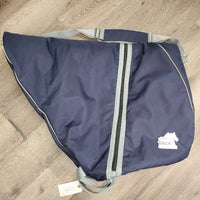 Fleece Lined Padded Saddle Storage - Carry Bag, Shoulder Strap *gc, clean, pilly, hair, broken tabs, older
