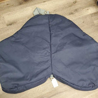 Fleece Lined Padded Saddle Storage - Carry Bag, Shoulder Strap *gc, clean, pilly, hair, broken tabs, older

