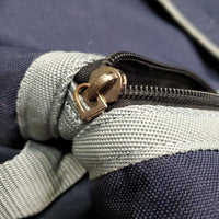 Fleece Lined Padded Saddle Storage - Carry Bag, Shoulder Strap *gc, clean, pilly, hair, broken tabs, older
