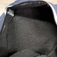 Fleece Lined Padded Saddle Storage - Carry Bag, Shoulder Strap *gc, clean, pilly, hair, broken tabs, older
