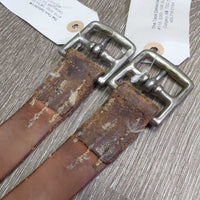 Soft Thick Wide Stirrup Leathers *gc, rubs, dents, older, xholes, scrapes
