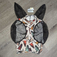 Lycra Soft Mesh Bug Eye Fly Mask, ears *gc/fair, rips, stains, holes, hair, rubs, snags, pills
