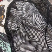 Lycra Soft Mesh Bug Eye Fly Mask, ears *gc/fair, rips, stains, holes, hair, rubs, snags, pills
