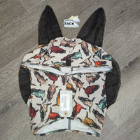 Lycra Soft Mesh Bug Eye Fly Mask, ears *gc/fair, rips, stains, holes, hair, rubs, snags, pills
