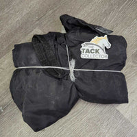 Closed Front Nylon Stable Sheet, 2 legs *gc, clean, faded, older, hairy velcro, puckers
