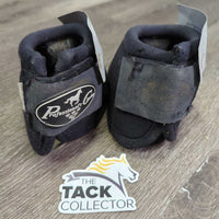 No Turn Bell Boots *gc/fair, clean, residue, hairy, v.rubbed, frayed & torn/holey edges & inside
