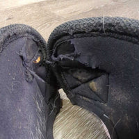 No Turn Bell Boots *gc/fair, clean, residue, hairy, v.rubbed, frayed & torn/holey edges & inside
