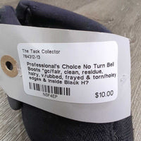 No Turn Bell Boots *gc/fair, clean, residue, hairy, v.rubbed, frayed & torn/holey edges & inside
