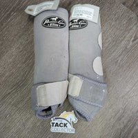 Closed Hind Sport Boots, velcro *gc, clean, stains, rubbed, pilly, edges: rubs, stains & frays, threads
