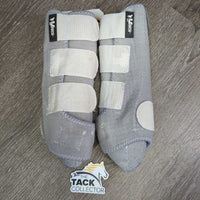 Closed Hind Sport Boots, velcro *gc, clean, stains, rubbed, pilly, edges: rubs, stains & frays, threads
