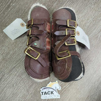 Closed Front Sport Boots, velcro *gc, clean, dingy? threads, hair, edges: holes, rubs & frays
