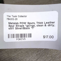 POW Spurs, Thick Leather Spur Straps *gc/vgc, clean & dirty, stiff
