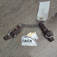 Leather & Chain Curb Strap *xc/vgc, clean, mnr creases & dents
