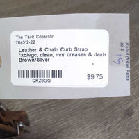 Leather & Chain Curb Strap *xc/vgc, clean, mnr creases & dents
