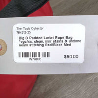 Padded Lariat Rope Bag *vgc/xc, clean, mnr stains & undone seam stitching

