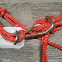 Thin Nylon Rope Halter, Quick Connect *vgc/gc, clean, mnr dirt, v.rusty connector, missing side knot
