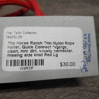 Thin Nylon Rope Halter, Quick Connect *vgc/gc, clean, mnr dirt, v.rusty connector, missing side knot
