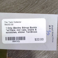 1 Only Blevins Stirrup Buckle *xc?new, mnr rubs, stains & scratches, sticker
