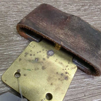 1 Only Blevins Stirrup Buckle *vgc/fair, v.rubbed & ripped leather, stains, scrapes, mismatched?

