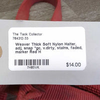 Thick Soft Nylon Halter, adj, snap *gc, v.dirty, stains, faded, marker
