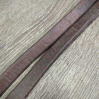 1/2" Wide Heavy Weighted Ends Leather Split Reins, Loops, Snaps, Laces *gc, film, dirty, scrapes

