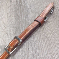 1.5" Wide Floral Tooled Leather Breastcollar, snap *xc/like new, clean, v.mnr stains, rubs & creases
