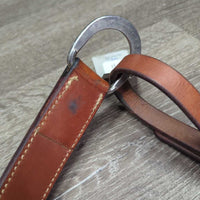 1.5" Wide Floral Tooled Leather Breastcollar, snap *xc/like new, clean, v.mnr stains, rubs & creases
