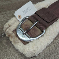 Fleece & Nylon Web Cinch,2 x D Ring *gc, stains, hairy, clumpy, thin/curled edges, older

