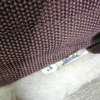 Fleece & Nylon Web Cinch,2 x D Ring *gc, stains, hairy, clumpy, thin/curled edges, older
