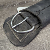 Soft Nylon Neoprene Cinch, 2x D Ring *fair, clean, residue, older, v.cracked, holes, peeling
