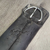 Soft Nylon Neoprene Cinch, 2x D Ring *fair, clean, residue, older, v.cracked, holes, peeling
