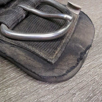 Soft Nylon Neoprene Cinch, 2x D Ring *fair, clean, residue, older, v.cracked, holes, peeling
