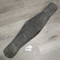 Wide Nylon Web & Neoprene Liner Roper Cinch, 2x D Rings *vgc/gc, clean, stains, discolored, hairy velcro, older, puckers, creases
