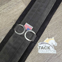 Nylon Web & Neoprene Velcro Liner, 2x D Rings *vgc, clean, stains, dents, hair, faded, older, mnr curled edges
