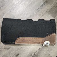 1/2" Thick Felt & Neoprene Lined Western Saddle Pad *gc, clean, clumpy, residue, rubs, marker
