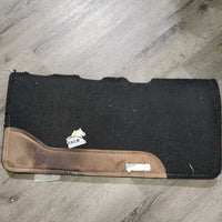 1/2" Thick Felt & Neoprene Lined Western Saddle Pad *gc, clean, clumpy, residue, rubs, marker
