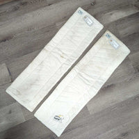 Pr Cotton No Bow Leg Quilts *gc, clean?, v.stained, dingy, pills, mnr hair, dirt
