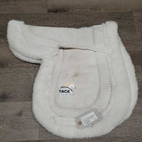 Fitted Fleece Saddle Pad *vgc, clean, v. puckered, shrunk, mnr hair, stains, clumpy, rubs, dingy, warped
