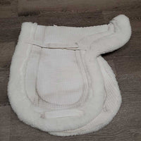 Fitted Fleece Saddle Pad *vgc, clean, v. puckered, shrunk, mnr hair, stains, clumpy, rubs, dingy, warped
