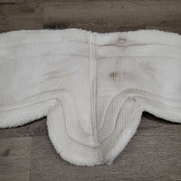 Fitted Fleece Saddle Pad *vgc, clean, v. puckered, shrunk, mnr hair, stains, clumpy, rubs, dingy, warped

