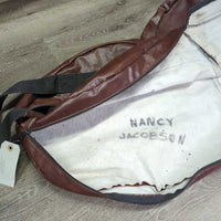 Hvy Nylon Dressage Saddle Storage - Carry Bag, handles gc/vgc, dirty, older, mnr inner hair & hay
