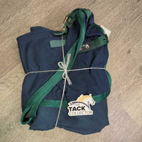 High Neck Rain Sheet, 2 legs *gc/fair, clean, older, NO wpf, rubs, mnr faded, repairs, snags
