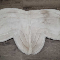 Fitted Fleece Saddle Pad *vgc, clean, stains, mnr hair, rubs, clumpy, puckers
