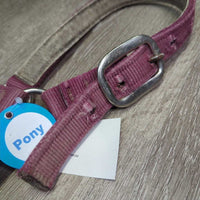 Thick Nylon Hallter, Suede Padded Halter *gc, dirty, rubbed, stains, snags, frayed holes, faded
