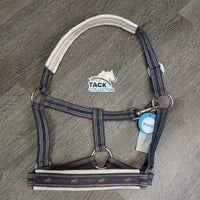 Padded Neoprene & Nylon Halter, snap *gc, dirt, chipped/holey edges, stains, older, faded
