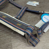 Padded Neoprene & Nylon Halter, snap *gc, dirt, chipped/holey edges, stains, older, faded
