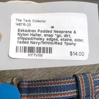 Padded Neoprene & Nylon Halter, snap *gc, dirt, chipped/holey edges, stains, older, faded
